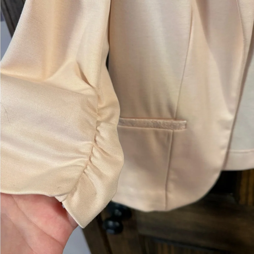 Candie's Lace Detailed Light Pink Blazer - Picture 5 of 7